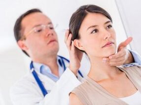 Diagnostics du fromage cervical Rose dans un neurologue